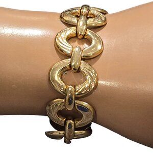 Vintage Women's Sterling Silver Gold Plated Link Bracelet